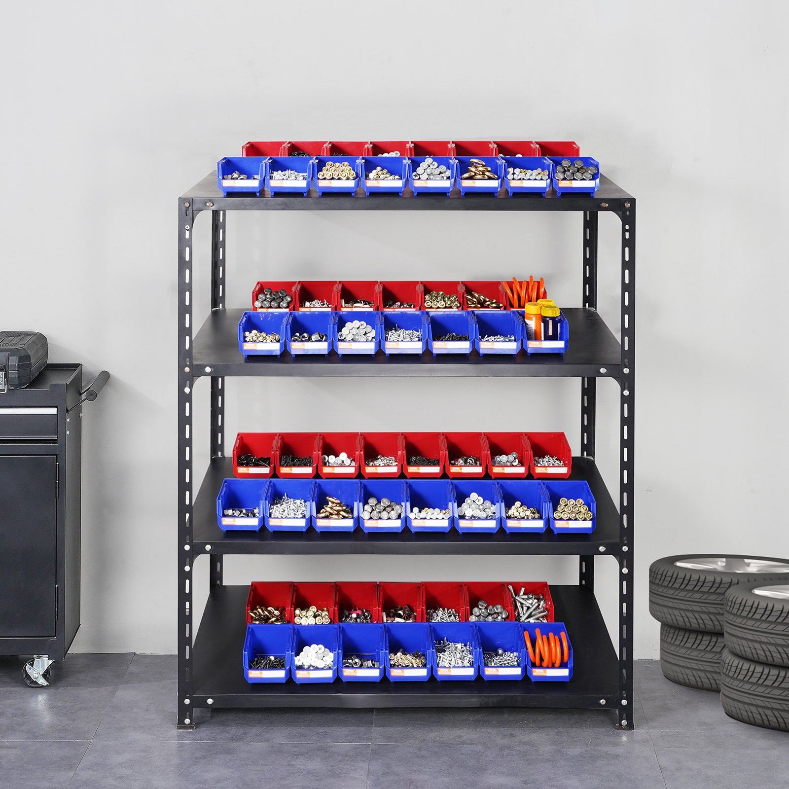 24 Pack Plastic Storage Bins 137 x 105 x 78 mm Hanging Stackable Organizer view 4