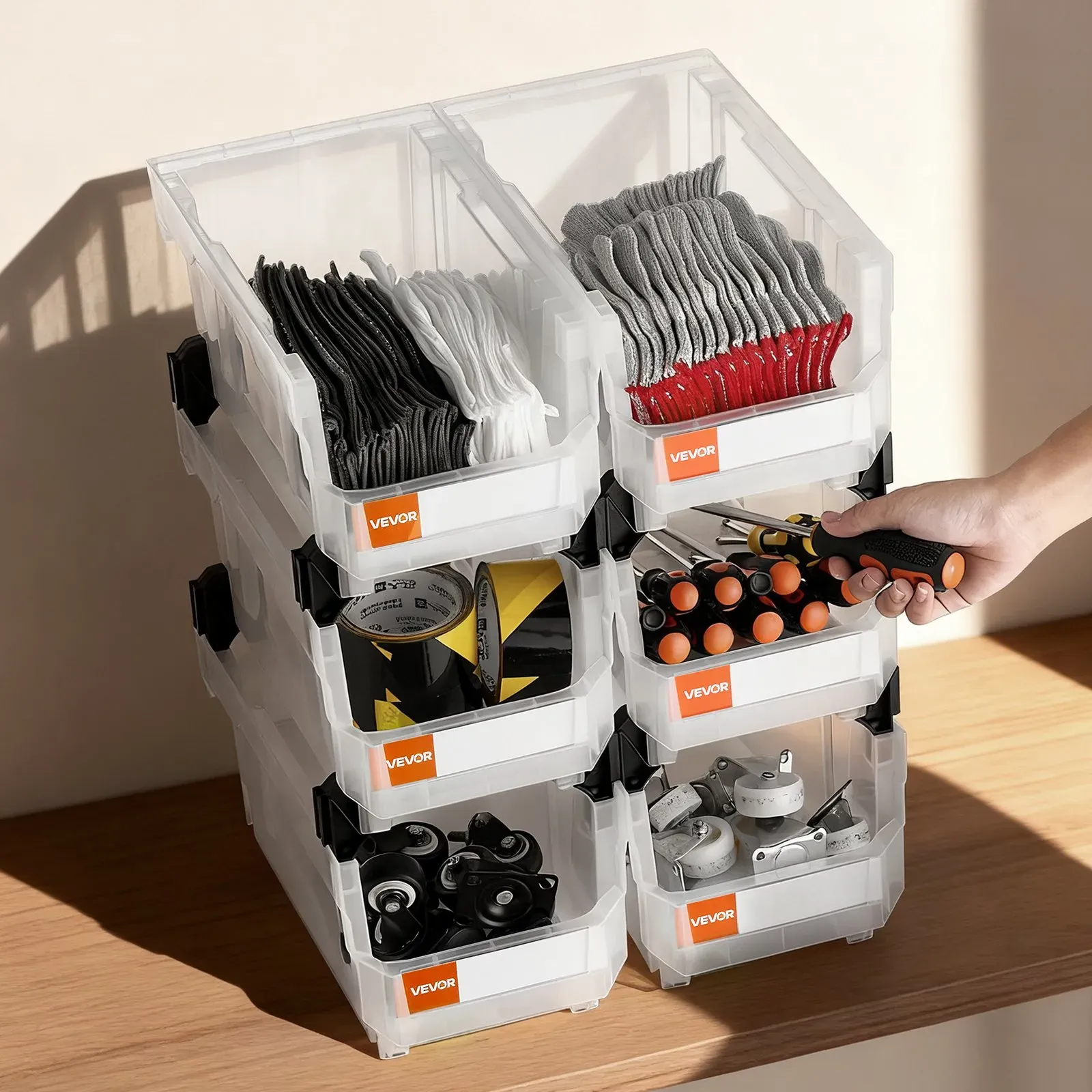 Plastic Stackable Storage Bins view 3