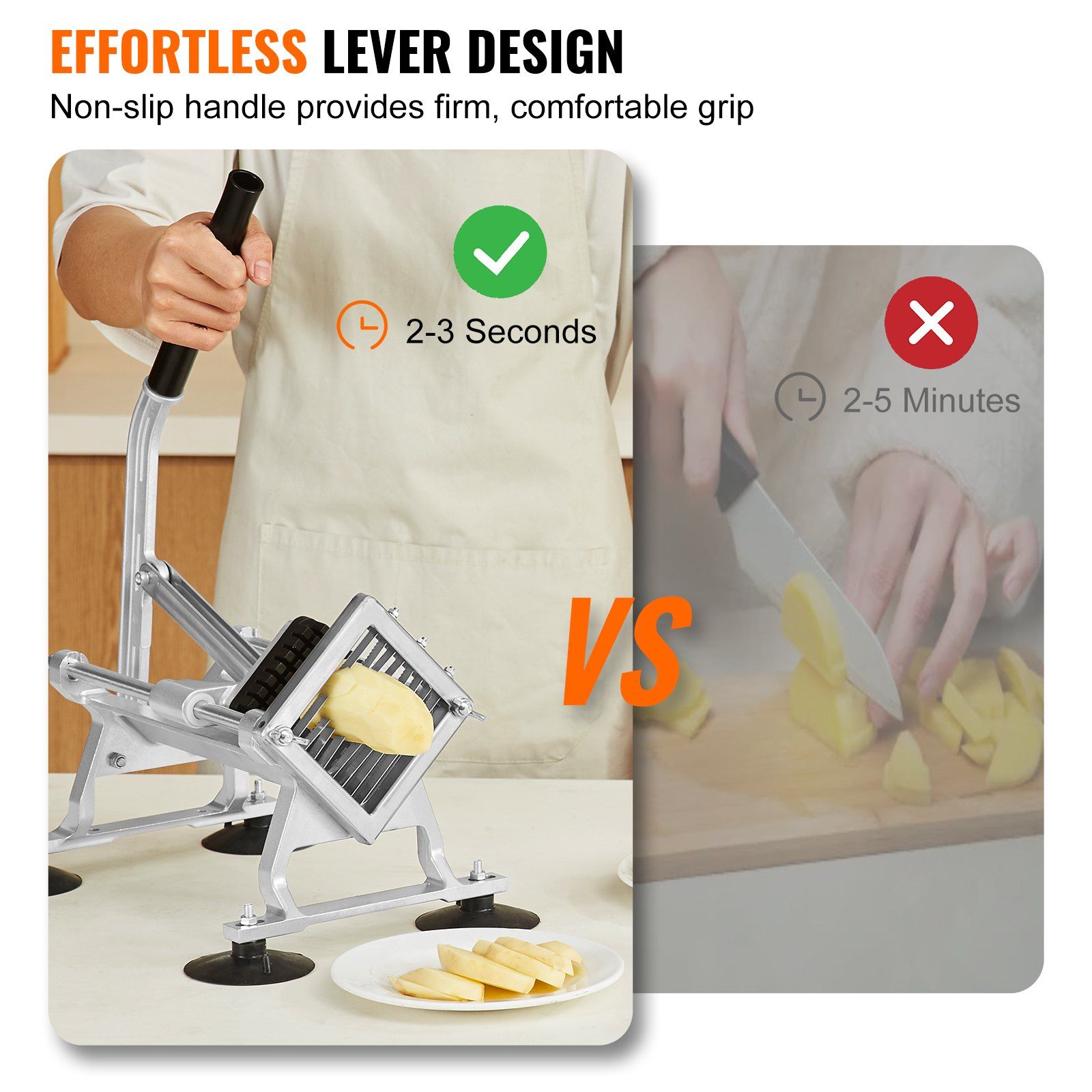 Commercial Vegetable Slicer 3/8 Inch Manual Fruit and Vegetable Cutter view 2