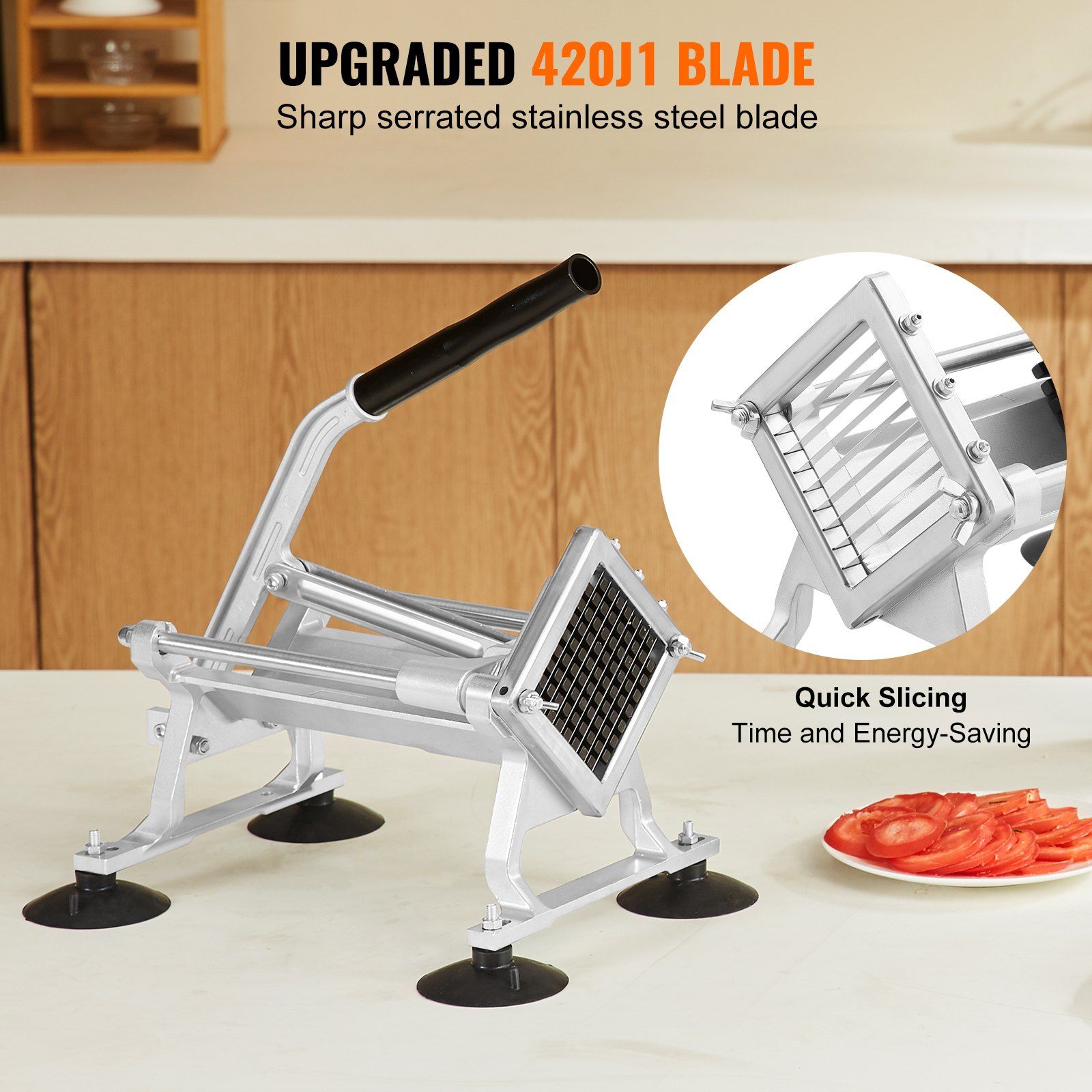 Commercial Vegetable Slicer 3/8 Inch Manual Fruit and Vegetable Cutter view 3