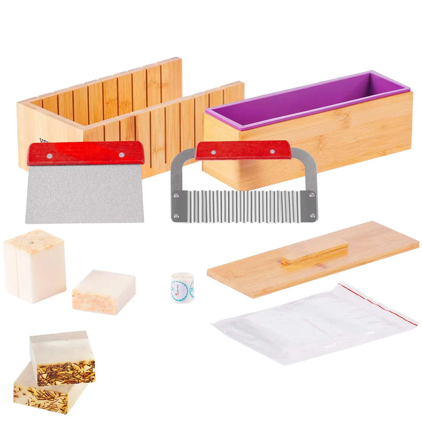 Soap Making Kit, 100 Bags and 105 Stickers, Soap Making Supplies DIY Kits for
