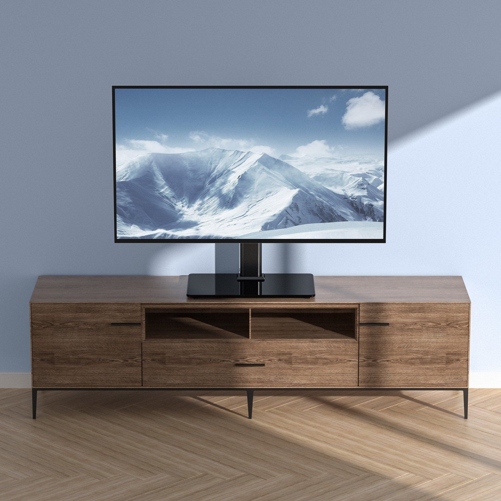 TV Stand Mount, Swivel Universal TV Stand for 32 to 55 inch TVs, Living Room view 3