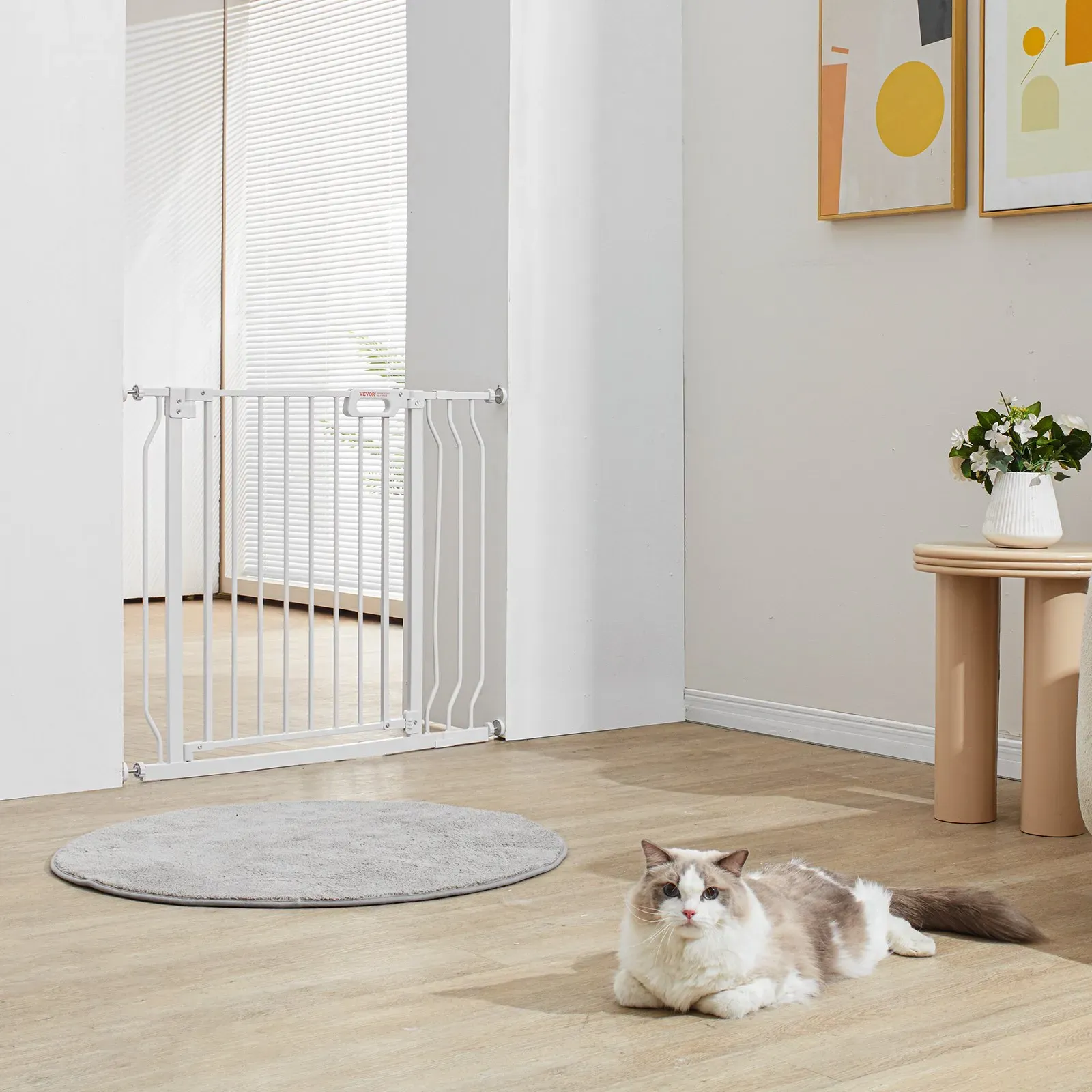 Baby Gate, 749-990 mm Extra Wide, 762 mm High, Dog Gate for Stairs Doorways view 3