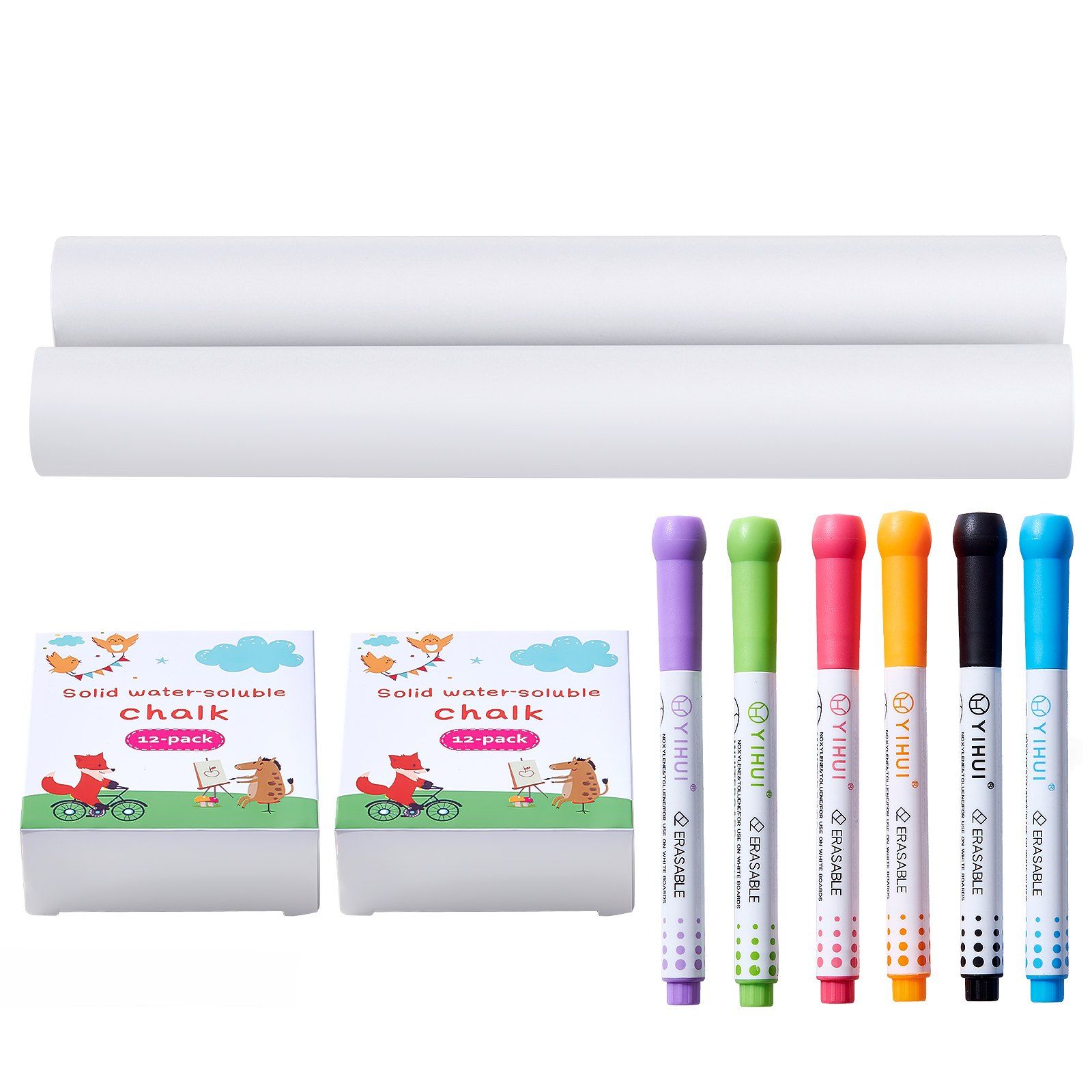 Easel Accessory Set, 32 PCS Kid's Art Easel Painting Kit Including Chalks