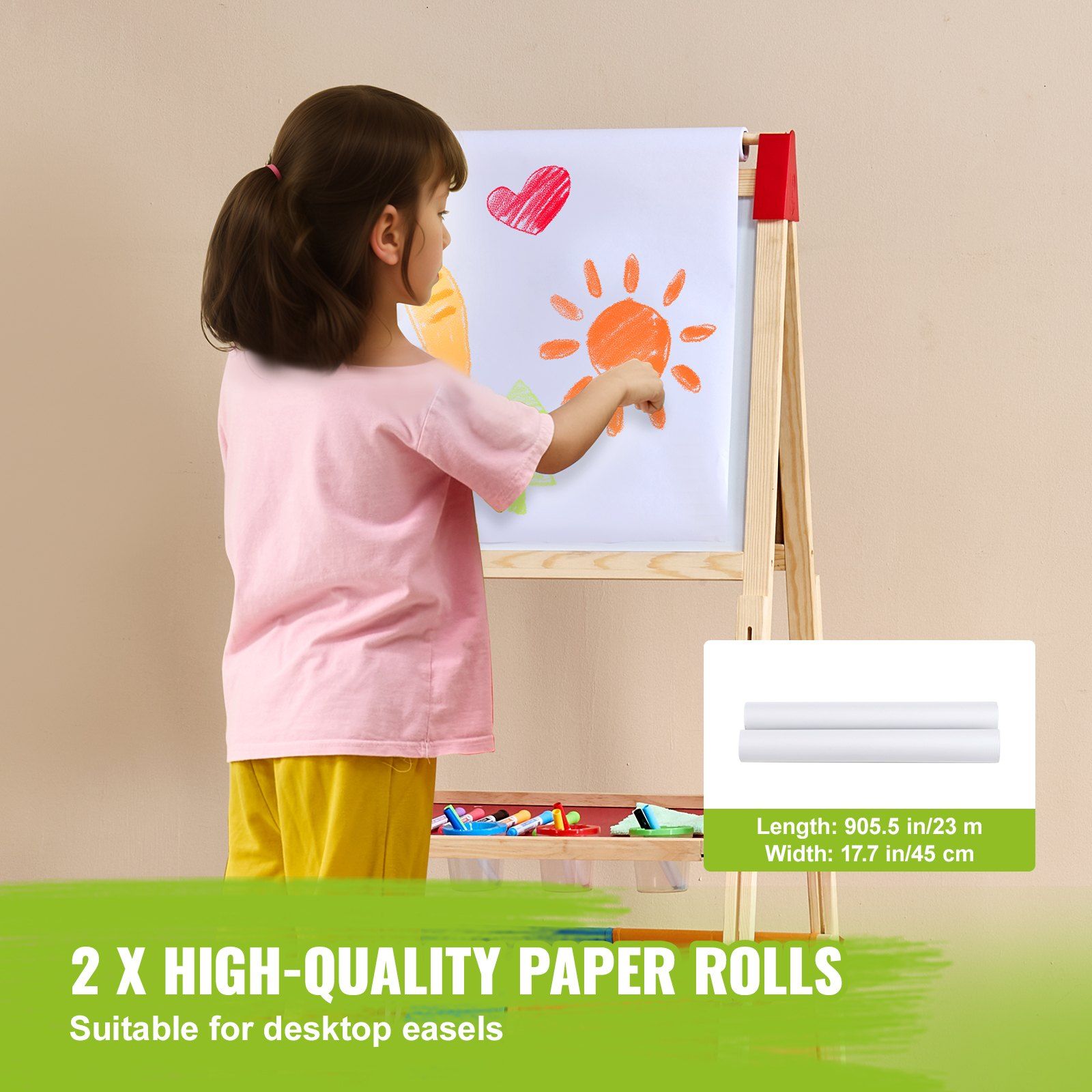 Easel Accessory Set, 32 PCS Kid's Art Easel Painting Kit Including Chalks view 3