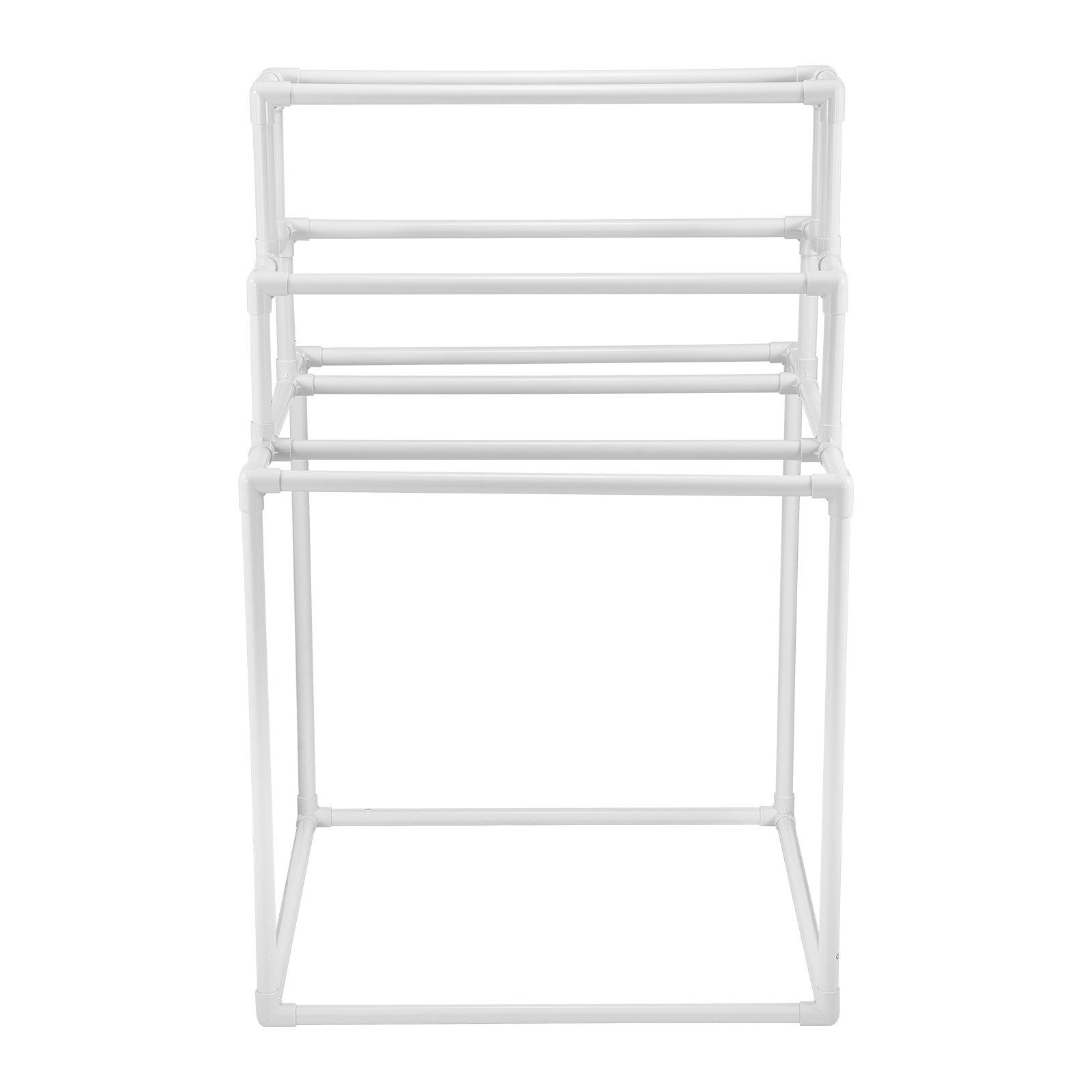 8 Bar Freestanding PVC Towel Rack Outdoor Pool Towel Holder Stand for Hot Tub view 2