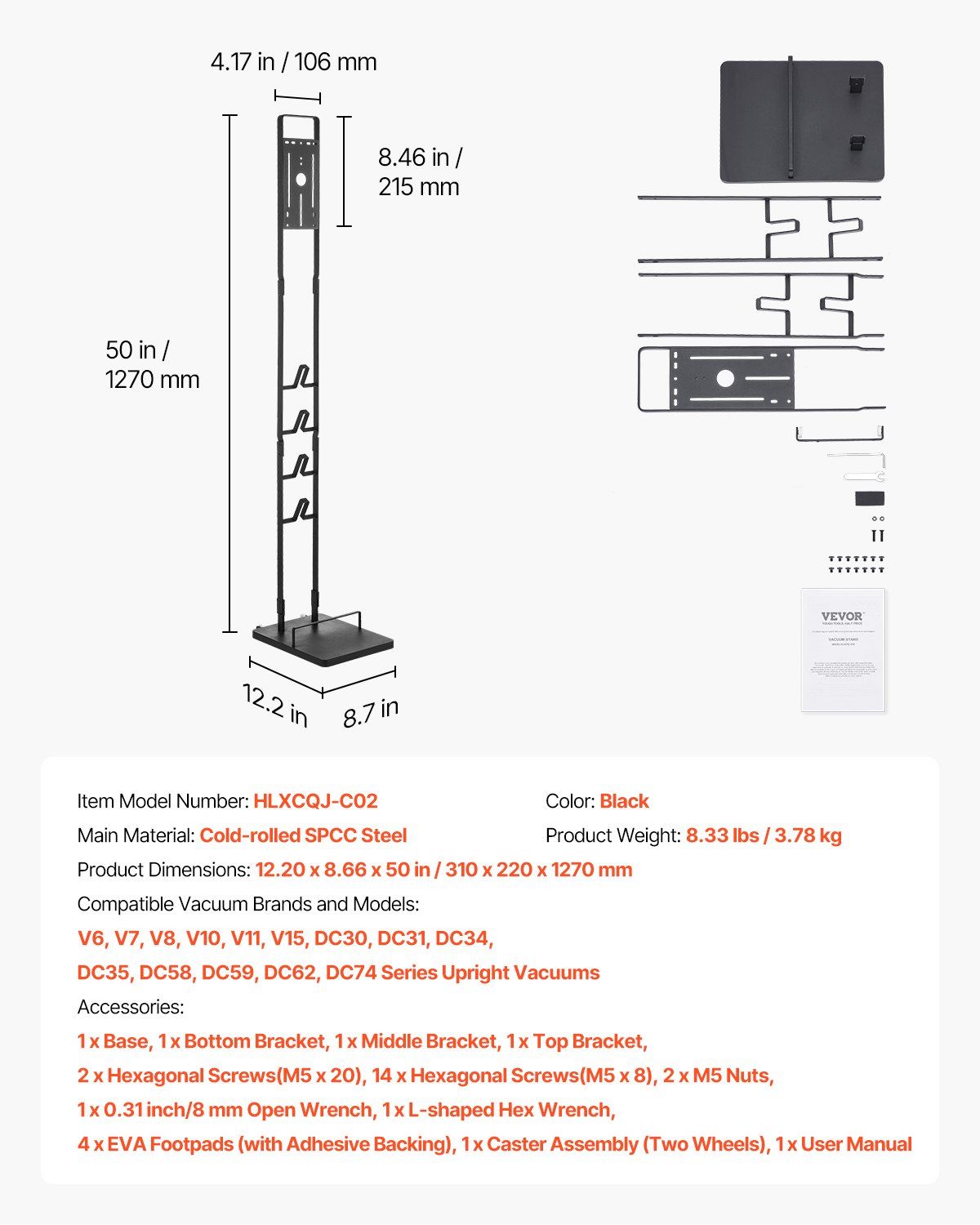 Vacuum Stand, Compatible With Dyson V6 V7 V8 V10 V11 V15 view 5