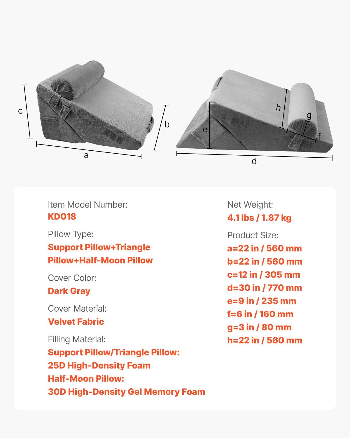 Bed Wedge Pillow for Sleeping view 5