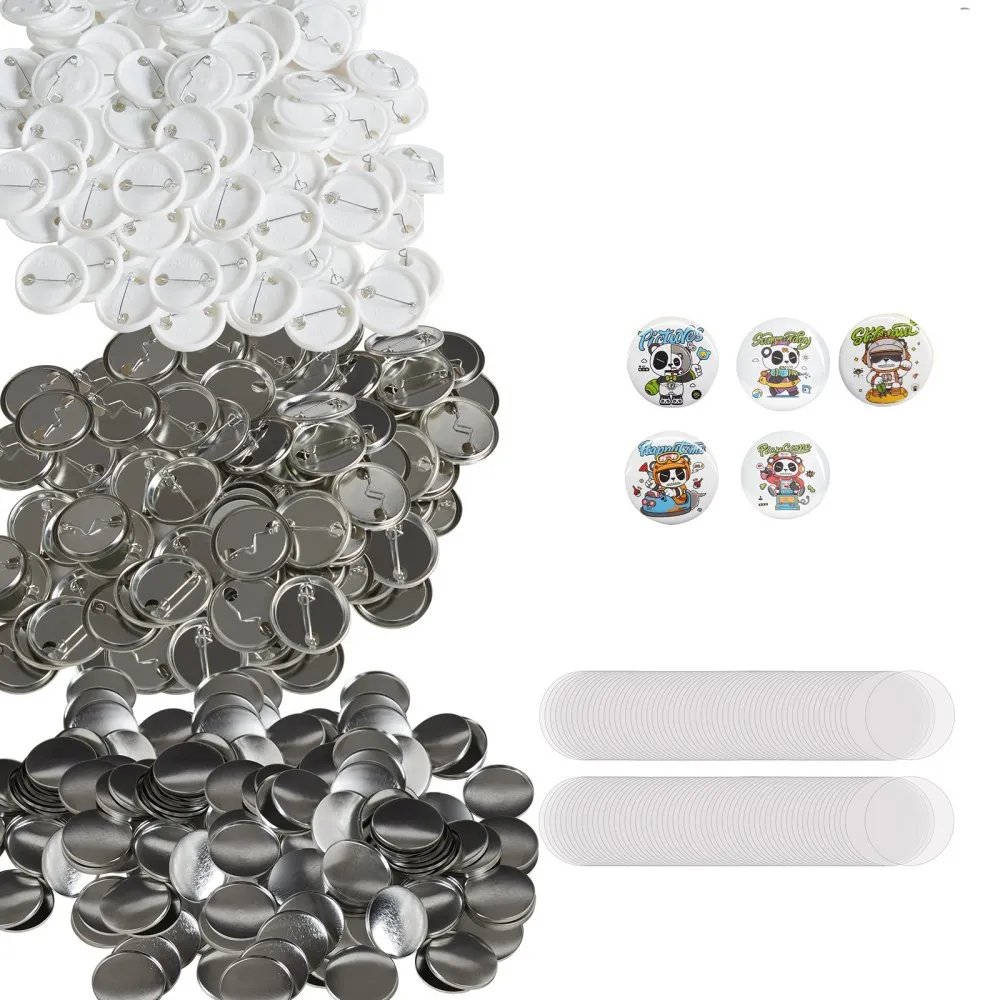 500 Sets 1.25 inch 32mm Pin Back Button Parts