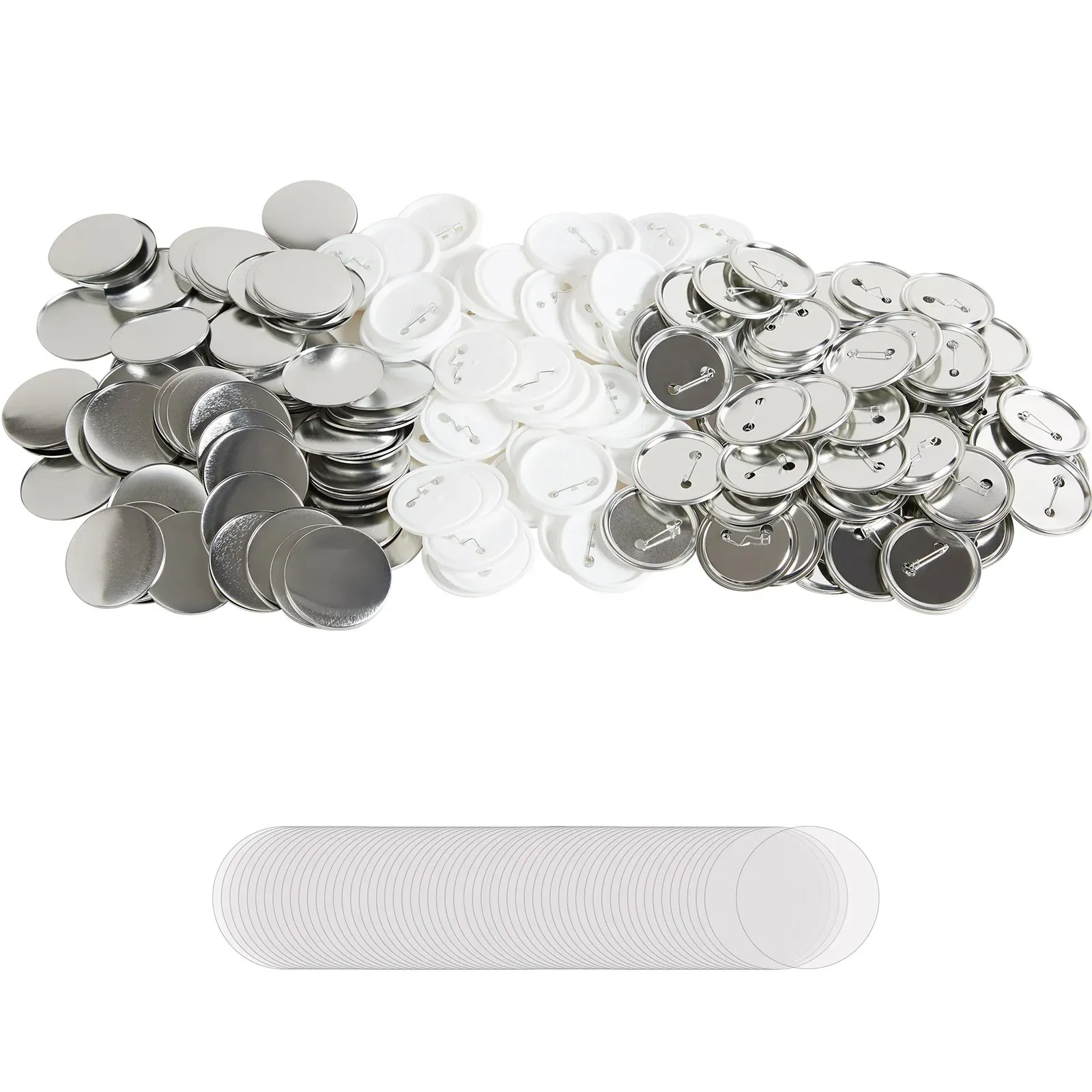 200 Sets 3 inch 75mm Pin Back Button Parts view 2