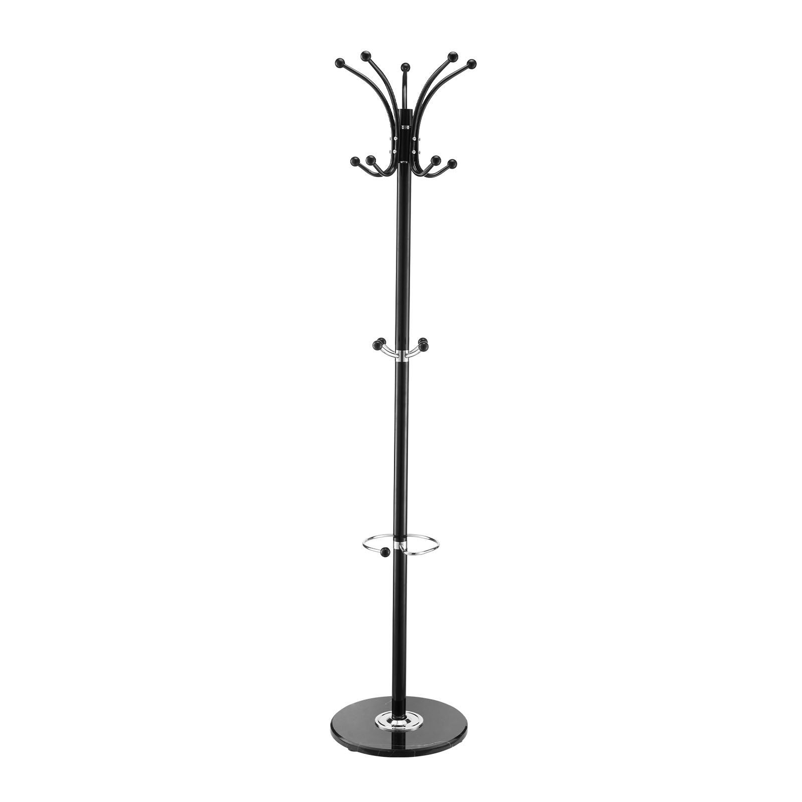 Freestanding Coat Rack, Metal Coats Rack Stand with Umbrella Holder, Stable