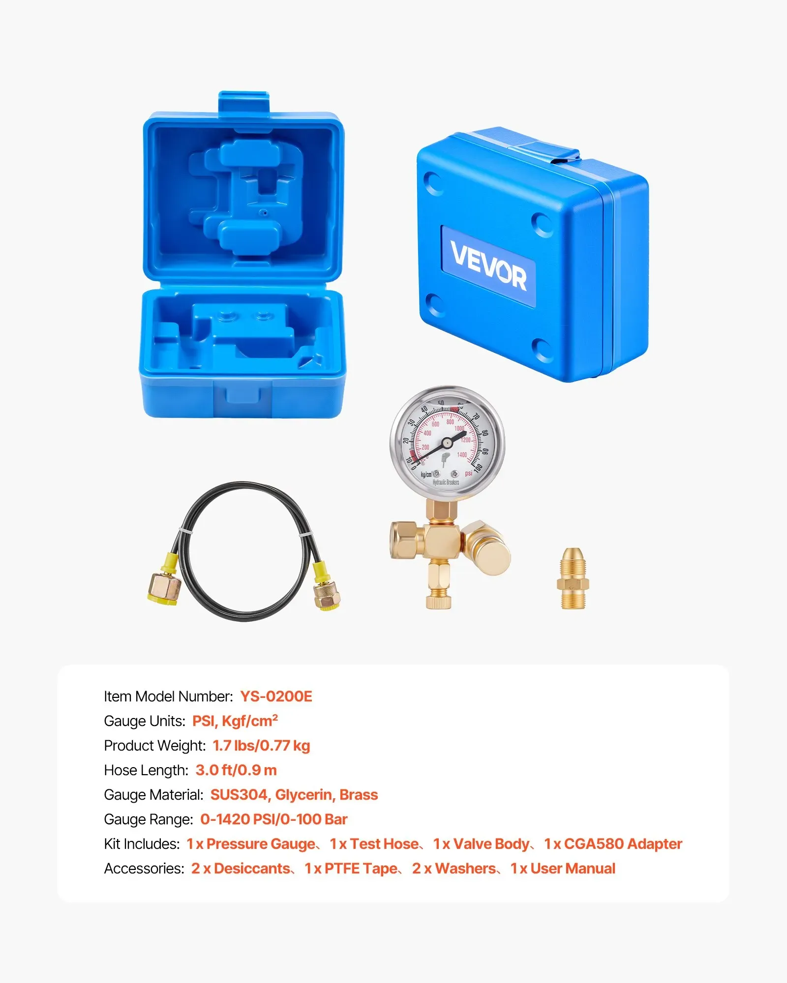 Hydraulic Nitrogen Accumulator Charging Kit view 3