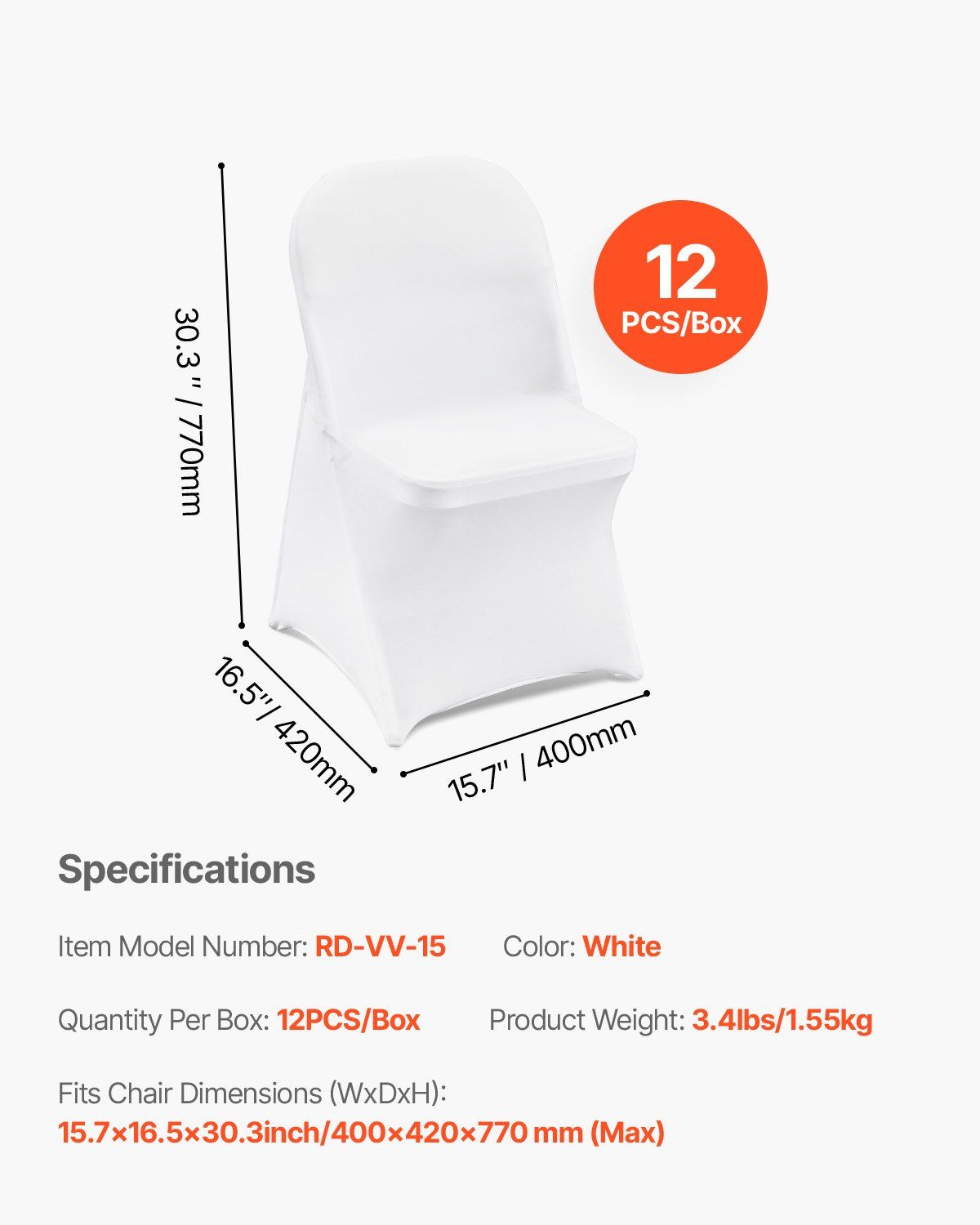 Stretch Spandex Folding Chair Covers view 3