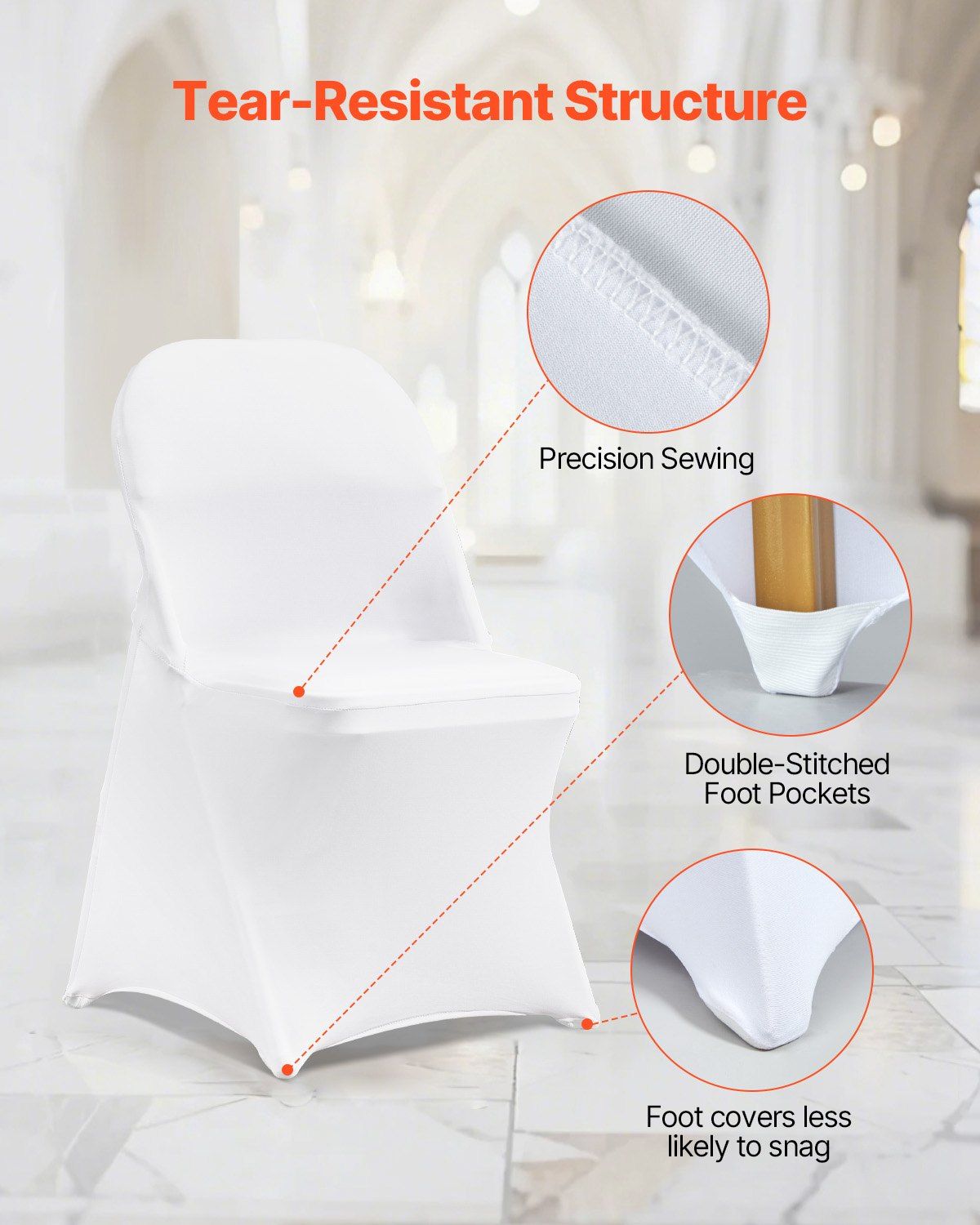 Stretch Spandex Folding Chair Covers view 4