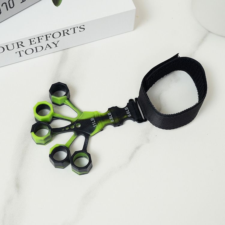 10 pcs Green Finger Exerciser and Hand Strengthener - Adjustable Silicone Grip