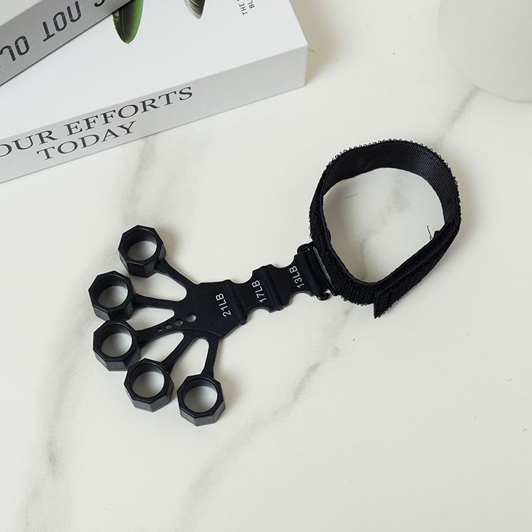 10 pcs Black Finger Exerciser and Hand Strengthener - Adjustable Silicone Grip