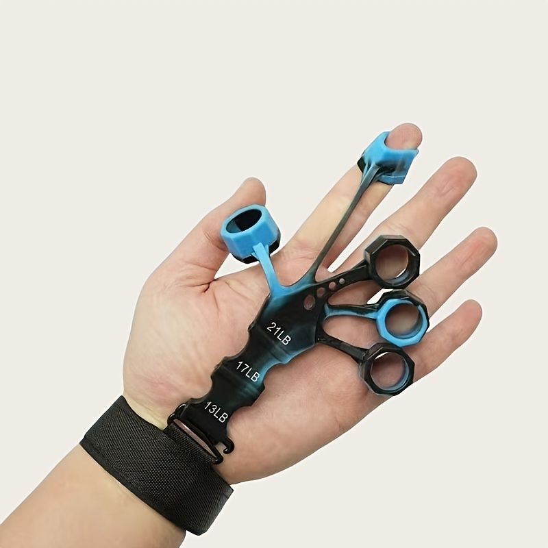 10 pcs Orange Finger Exerciser and Hand Strengthener - Adjustable Silicone view 2