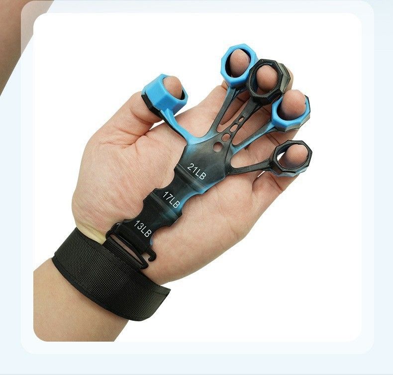 10 pcs Orange Finger Exerciser and Hand Strengthener - Adjustable Silicone view 5