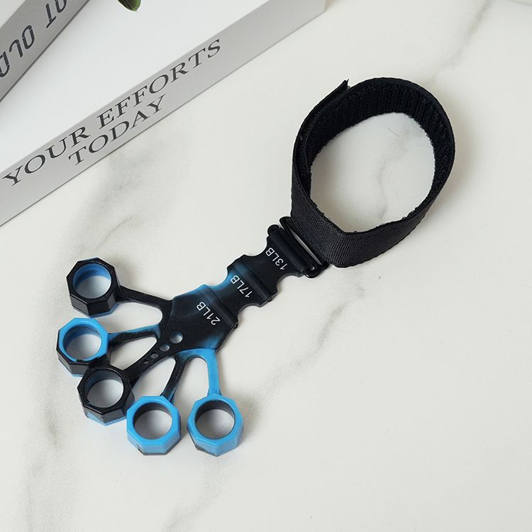 10 pcs Blue Finger Exerciser and Hand Strengthener - Adjustable Silicone Grip