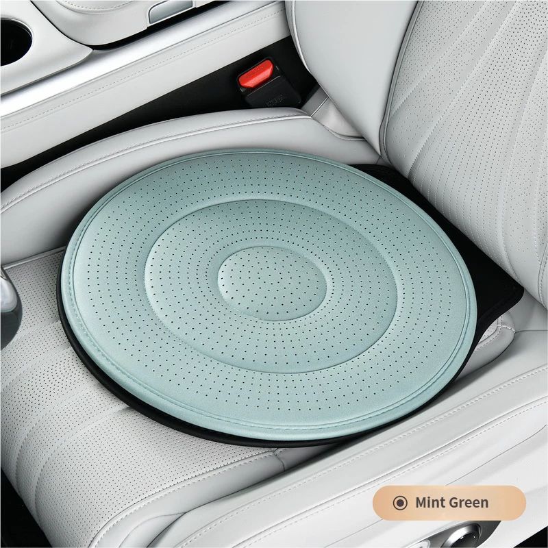 Mint Green 360 Degree Rotating Car Seat Cushion - 53cm Nano Tech Swivel — image 1