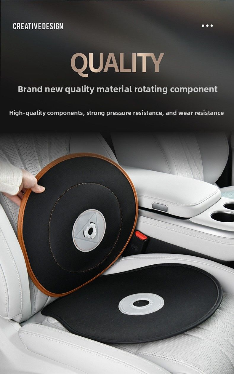 Saddle Brown 360 Degree Rotating Car Seat Cushion - 53cm Nano Tech Swivel view 9