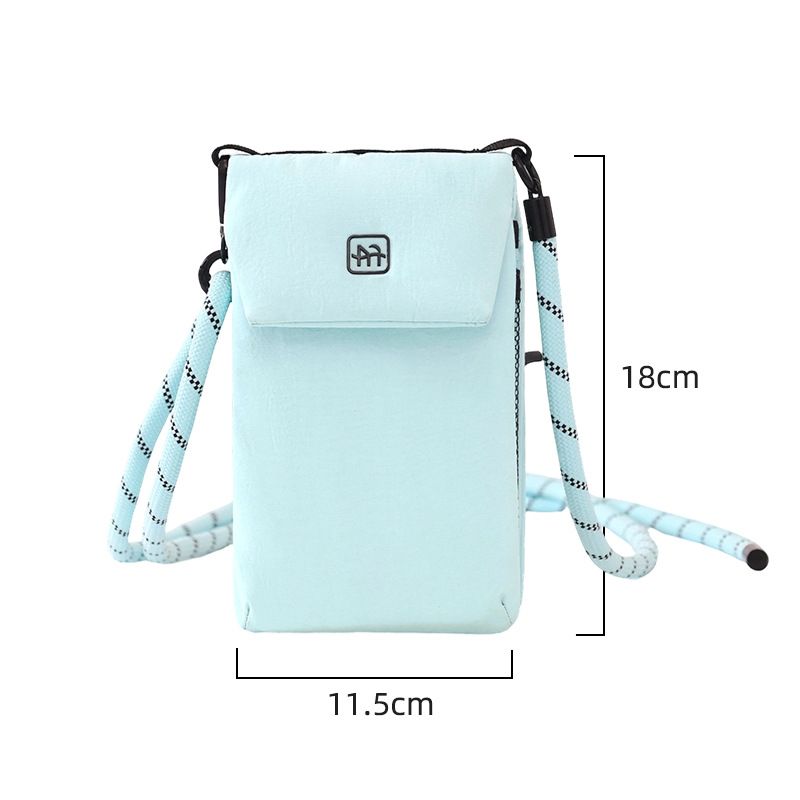Blue Crossbody Phone Bag - Compact Travel Wallet with Large Capacity Multi