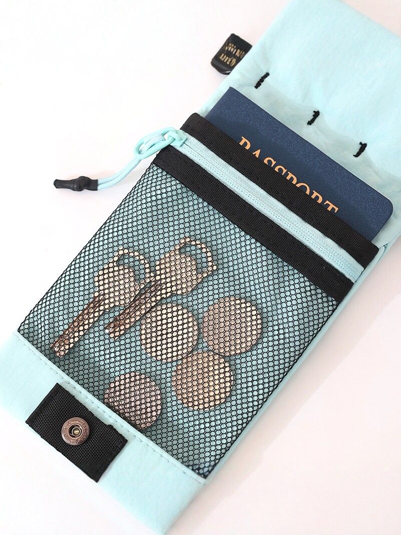 Blue Crossbody Phone Bag - Compact Travel Wallet with Large Capacity Multi view 3