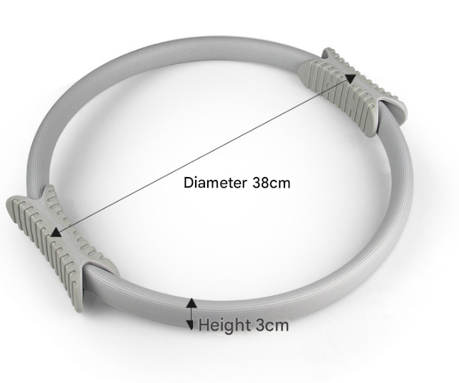 2 PCS Grey 38cm Pilates Ring Circle with Comfort Foam Handles for Core & view 3