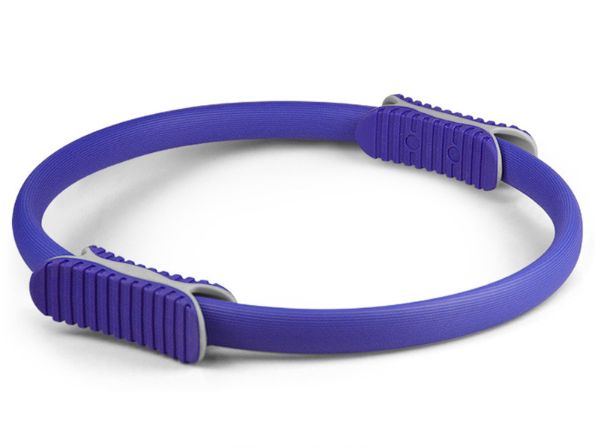 2 PCS Purple 38cm Pilates Ring Circle with Comfort Foam Handles for Core &