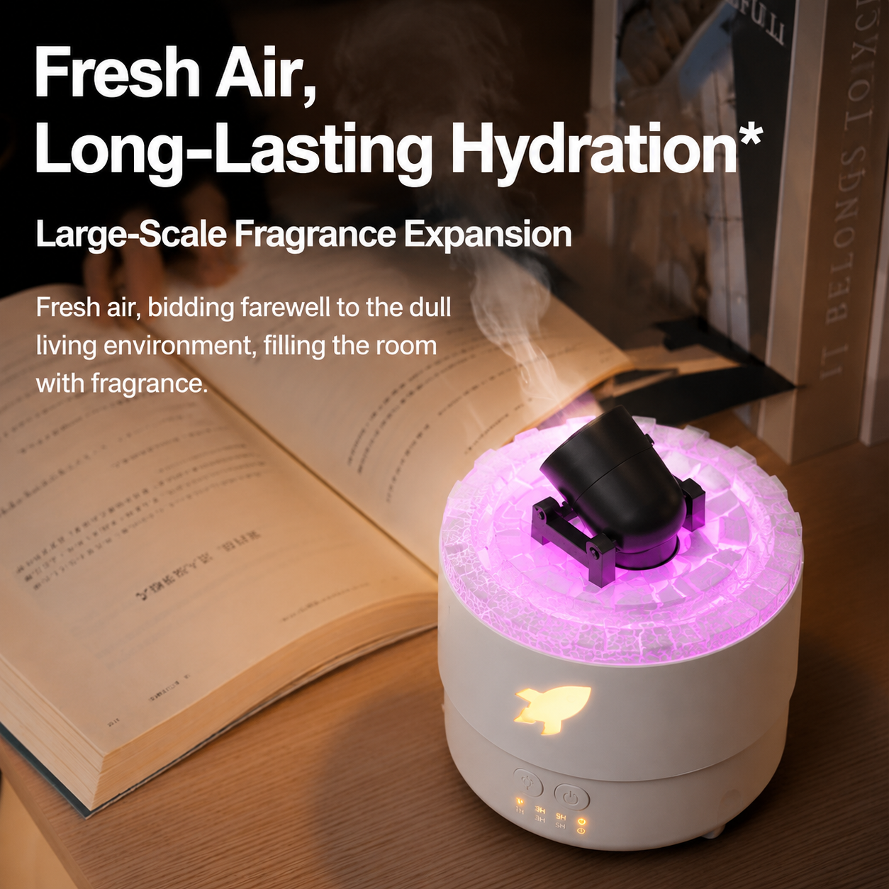 176 Black Simulation Turret Diffuser & Humidifier - Smart Timer Ultrasonic view 6
