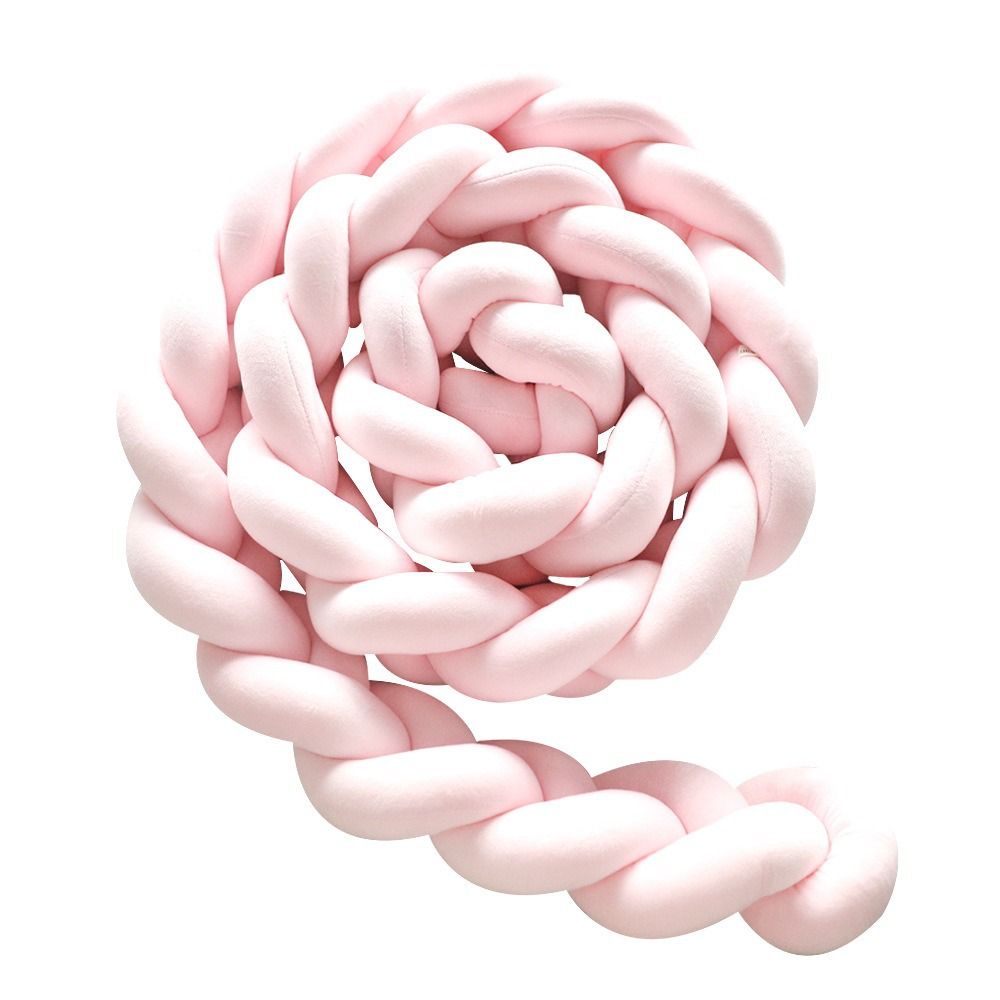 Pink 2M Nordic 3-Strand Hand-Braided Knot Long Pillow - Soft Plush Sofa Cushion
