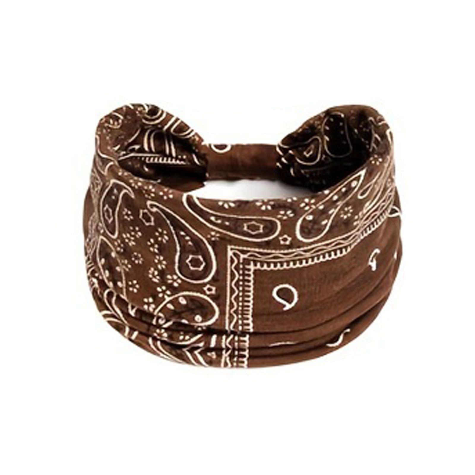 Brown Bohemian Yoga Headband – Elastic Sweat-Wicking Hairband for Women