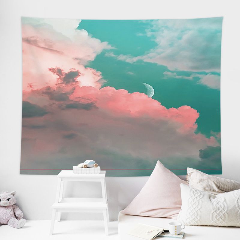 A pattern of sunset clouds outside the window Wall Tapestry 200x150cm - Soft view 3