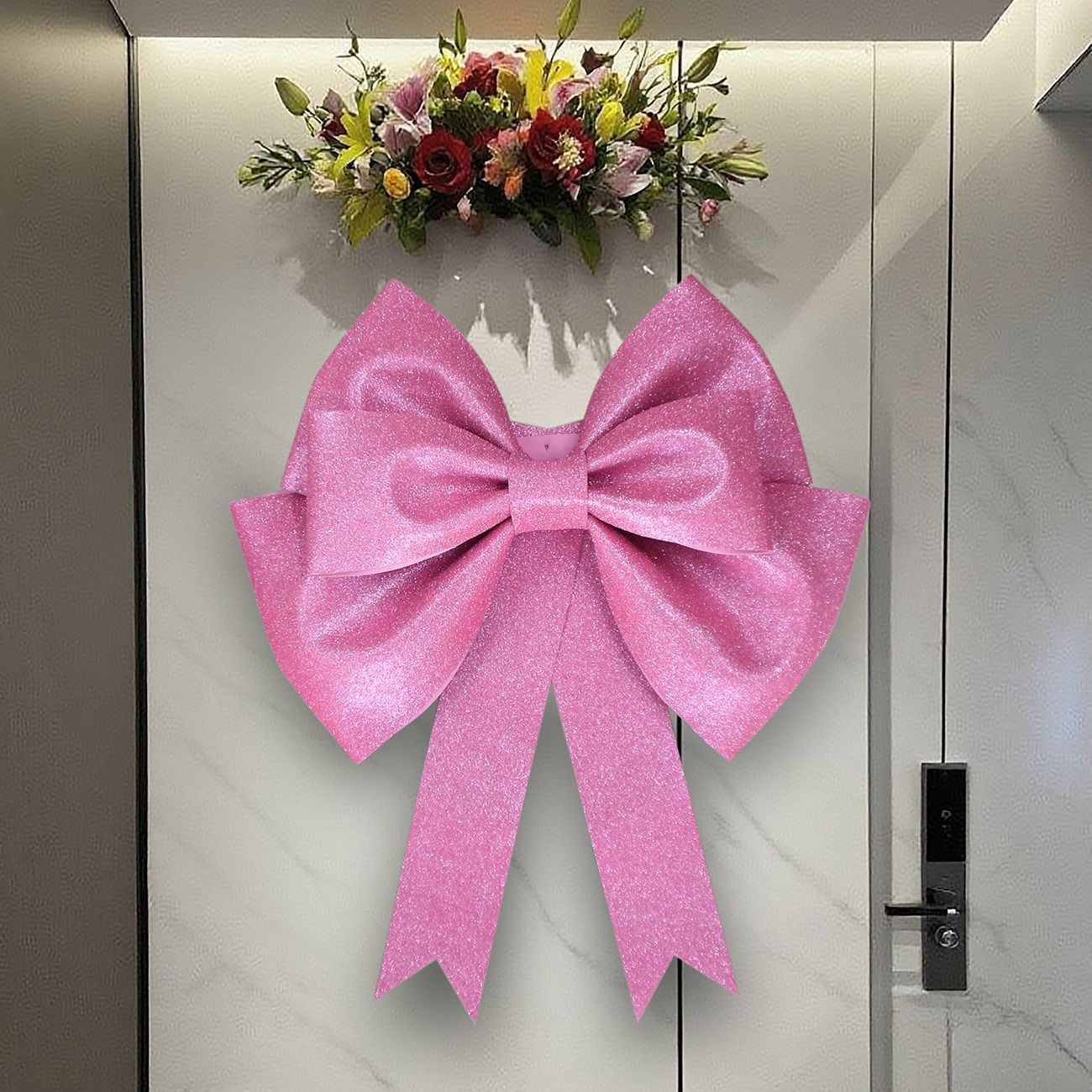 Pink EVA Glitter Bow Decoration DIY Kit - 75cm x 100cm DIY Party & Event