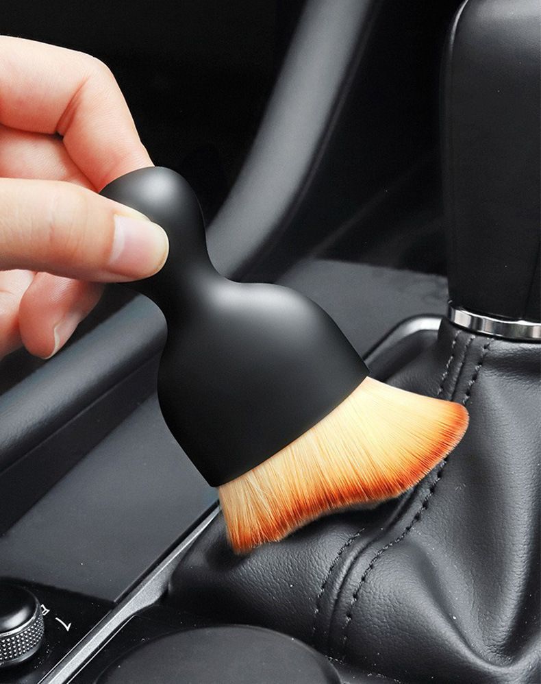 2 Pcs Car Interior Detailing Brush with Soft Microfiber Bristles for Air Vents view 3