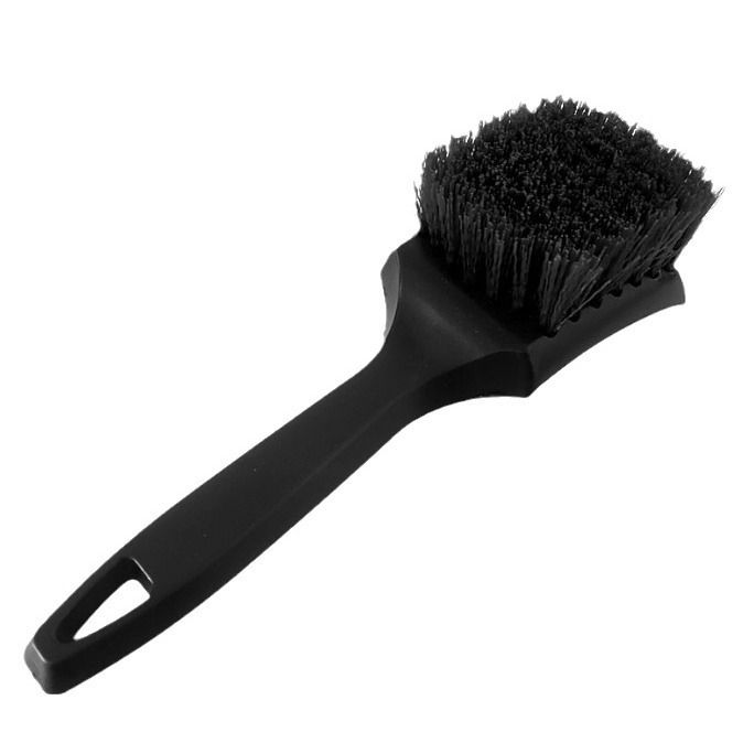White Car Tire & Detailing Brush - 2-Pack Stiff Bristle Scrubber for Wheels view 3