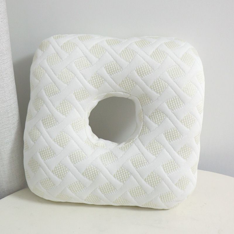 Light Green Ear Piercing Pillow - Soft Side Sleeper Cushion with Hollow Center