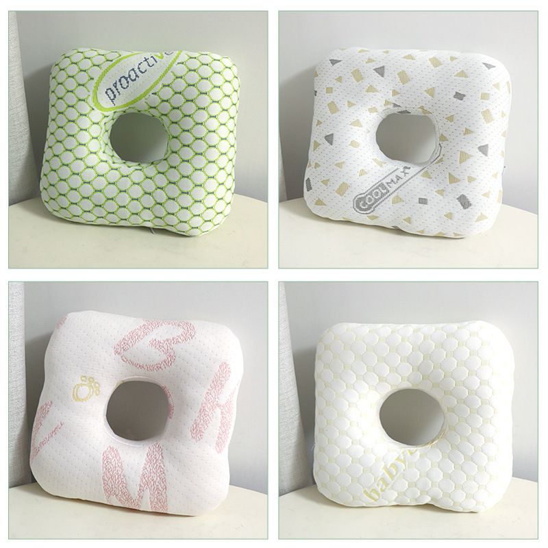 Light Pink Ear Piercing Pillow - Soft Side Sleeper Cushion with Hollow Center view 2