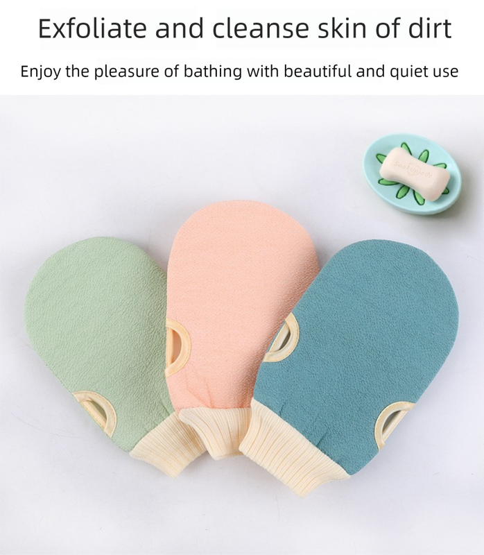 Pink 3-Piece Exfoliating Bath Set with Long-Handle Back Scrubber view 4