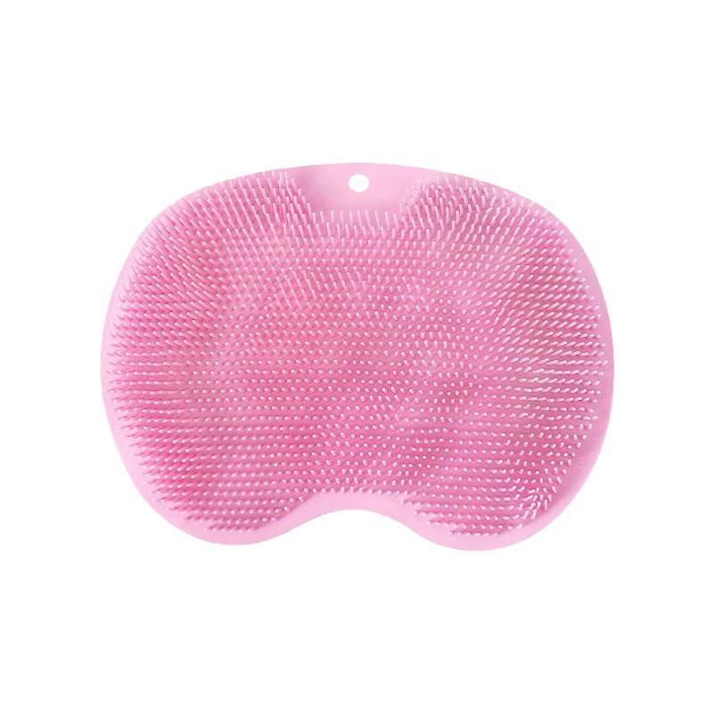 Pink 3-piece set (2-Pack Silicone Foot & Back Scrubber Mat with Suction Cups + view 5