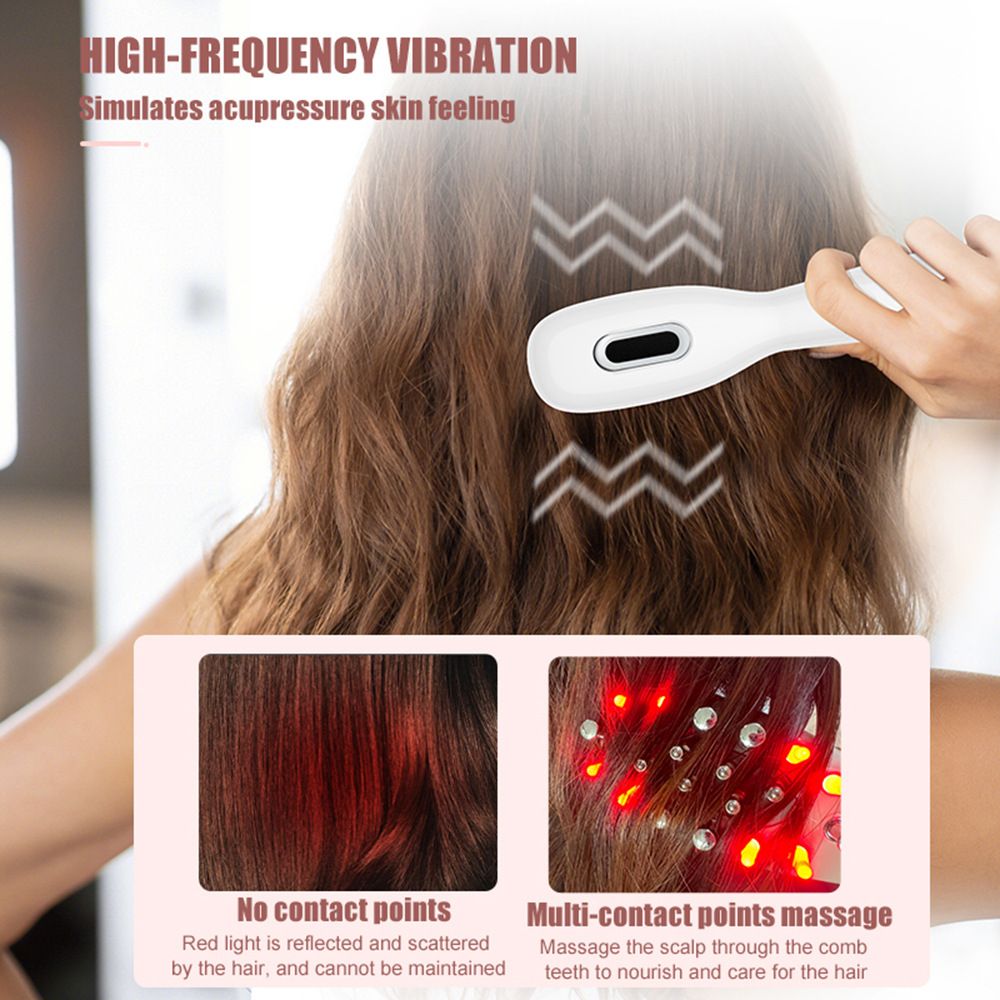 White Smart Scalp Massage Comb with EMS view 2