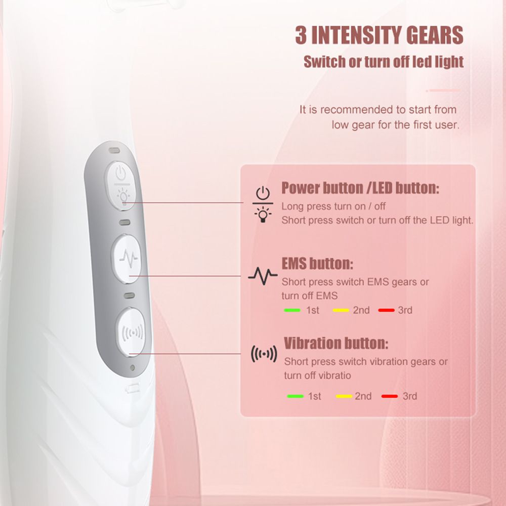 White Smart Scalp Massage Comb with EMS view 4
