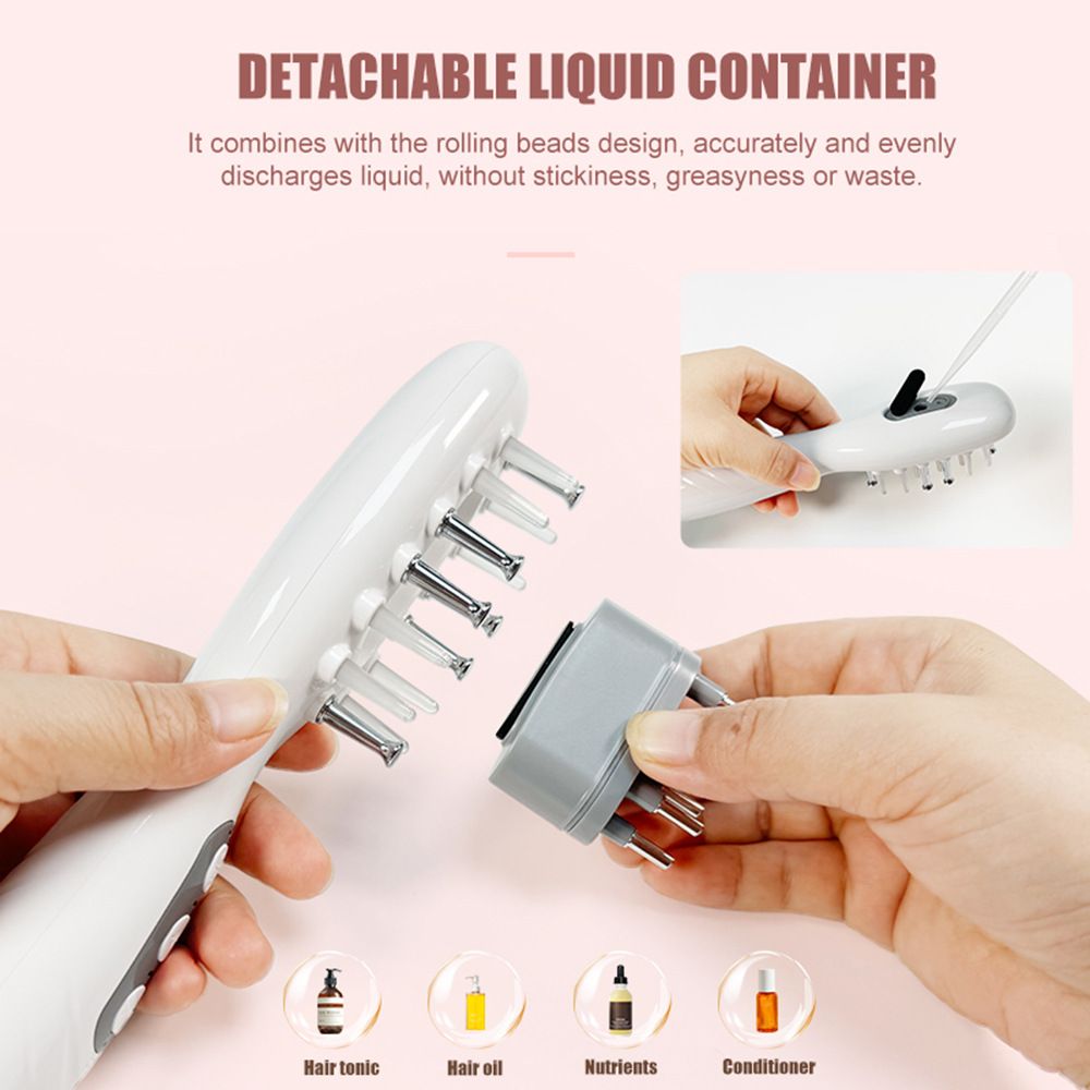 White Smart Scalp Massage Comb with EMS view 6