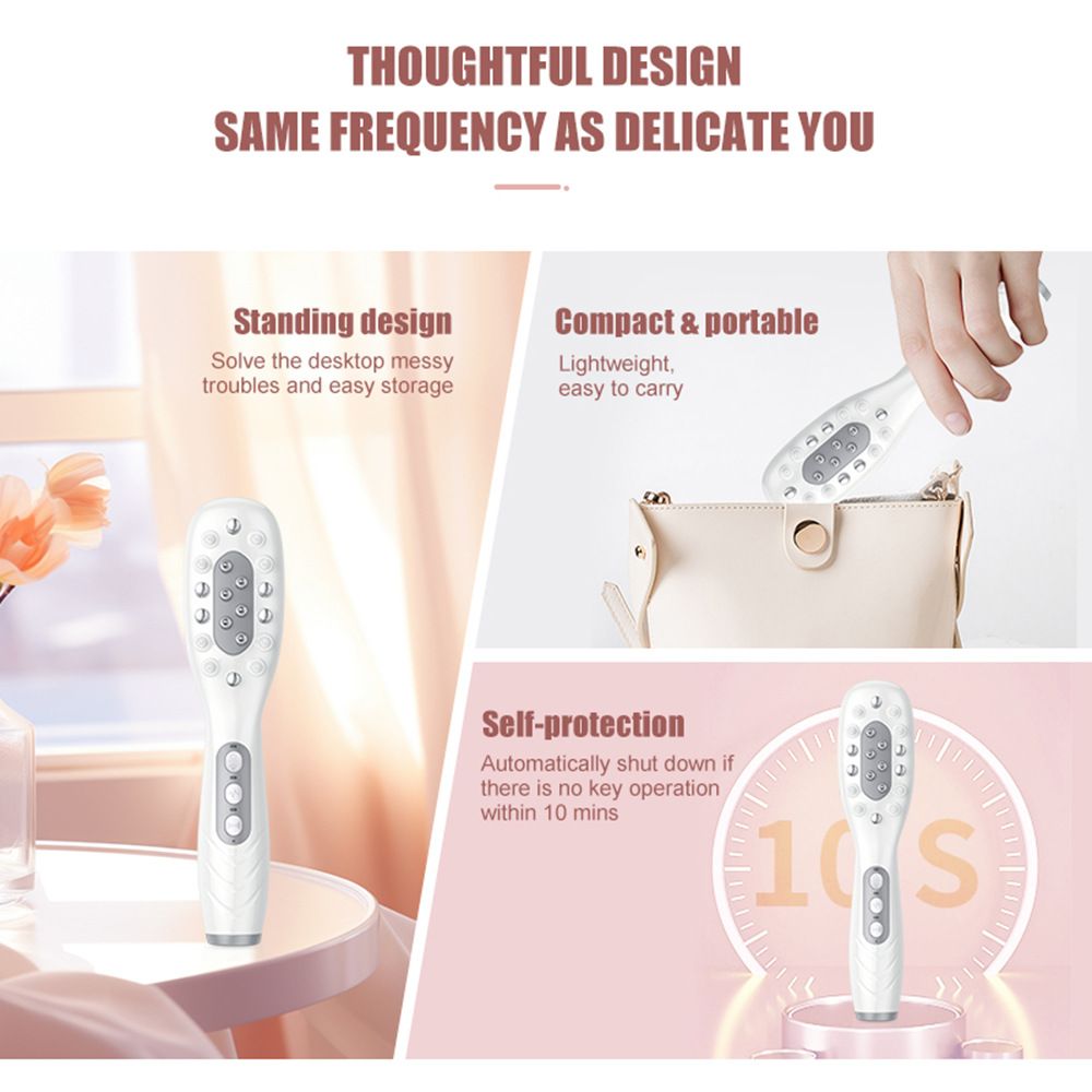 White Smart Scalp Massage Comb with EMS view 9