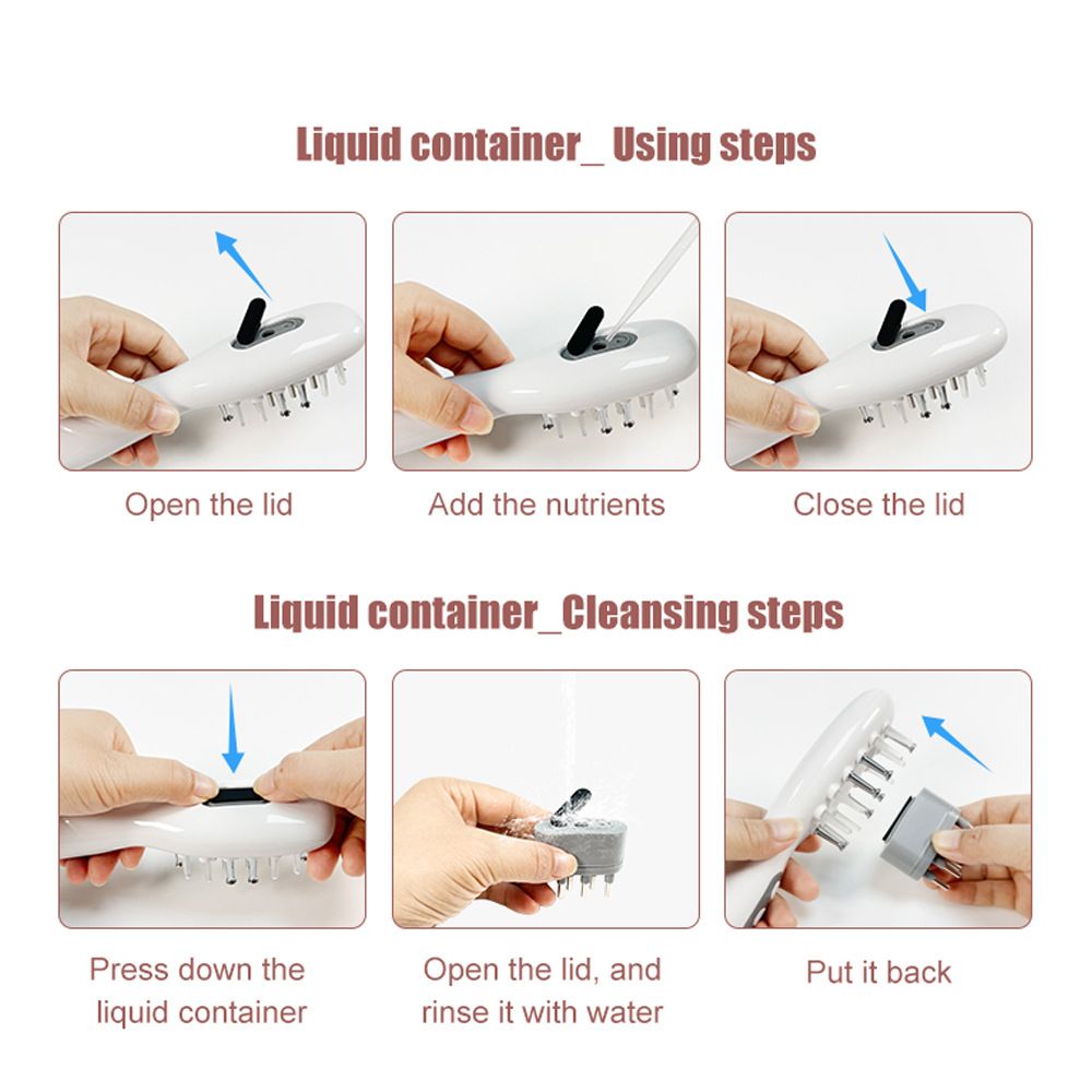White Smart Scalp Massage Comb with EMS view 10