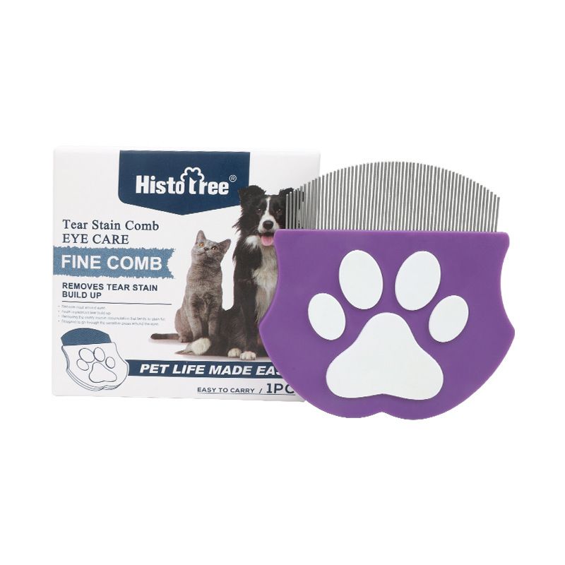 2 Pcs Purple Gentle Pet Face & Flea Comb – Mini Grooming Tool for Cats & Dogs — image 1