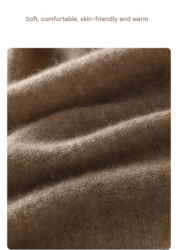 Brown Women's Winter Shawl Wrap - 140 x 56 cm Polyester Two Way Knitted Cape Scarf view 3