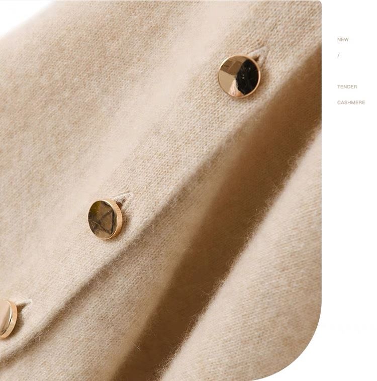 Khaki Women's Winter Shawl Wrap - 140 x 56 cm Polyester Two Way Knitted Cape Scarf view 2