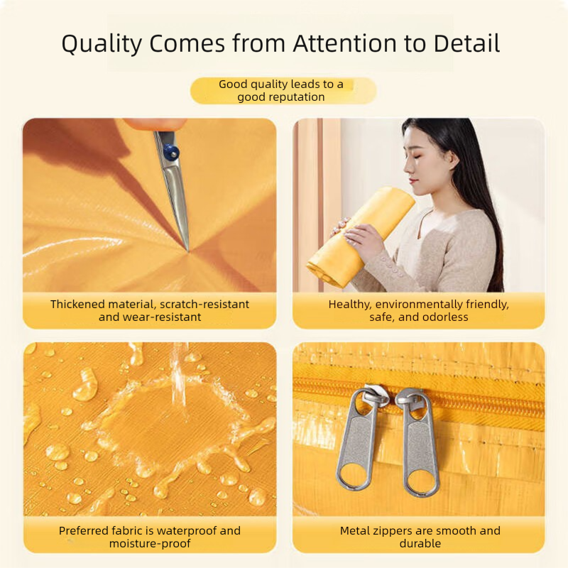 Orange Extra Large Moving and Storage Bag - 190L Waterproof Moisture Resistant view 2