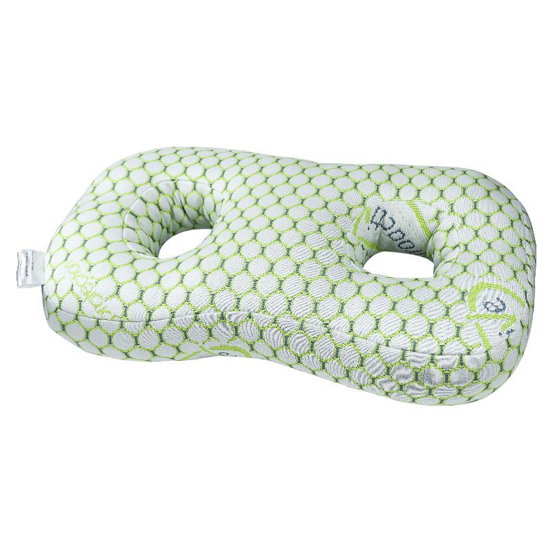 Green Ear Piercing Pillow for Side Sleepers - 55 x 33 x 9 cm Figure 8 Hollow